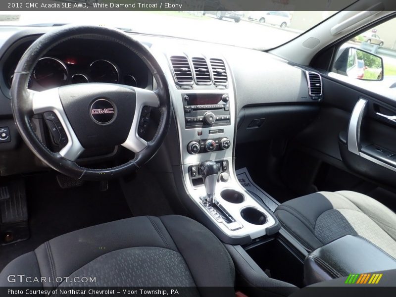 White Diamond Tricoat / Ebony 2012 GMC Acadia SLE AWD