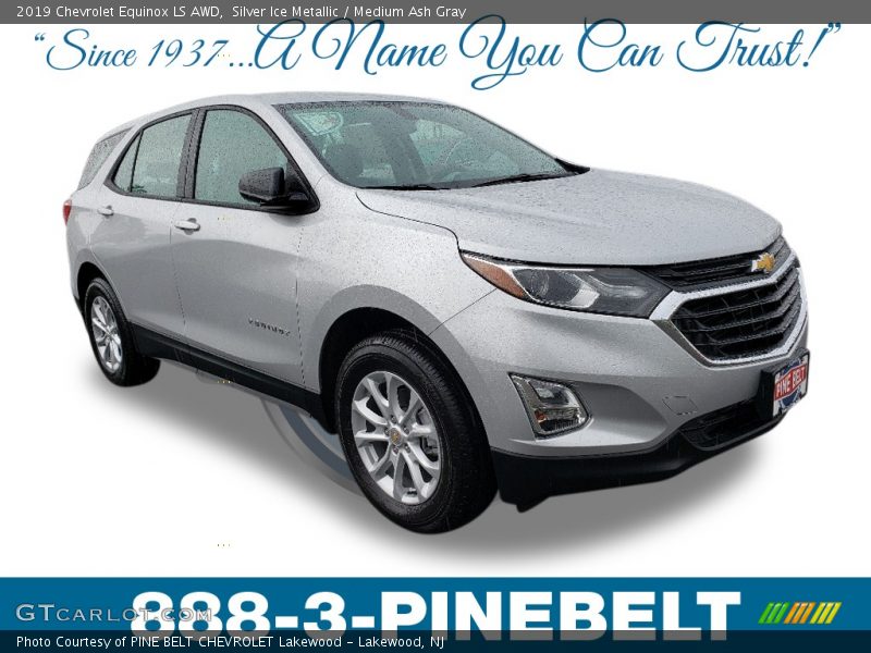 Silver Ice Metallic / Medium Ash Gray 2019 Chevrolet Equinox LS AWD