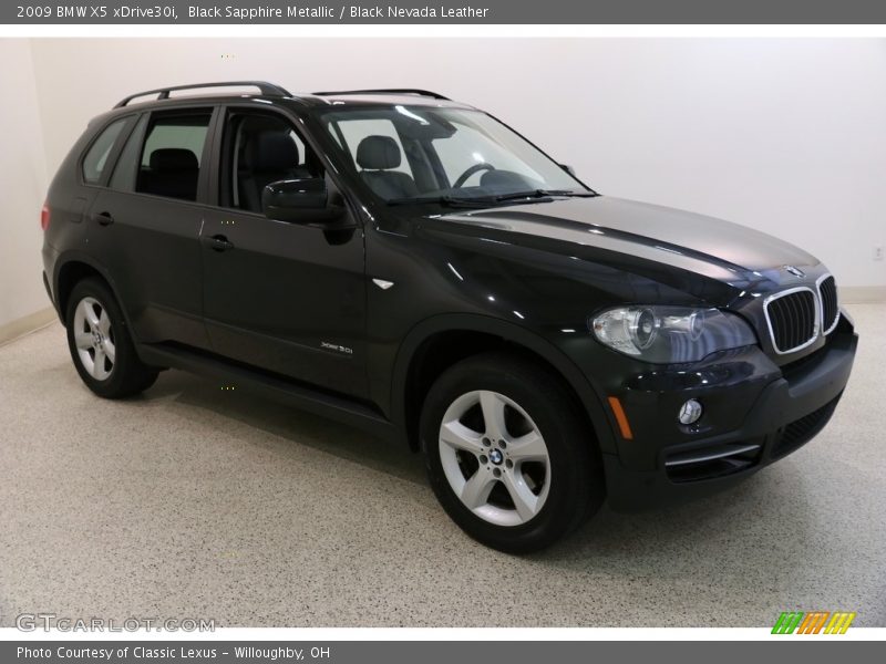 Black Sapphire Metallic / Black Nevada Leather 2009 BMW X5 xDrive30i