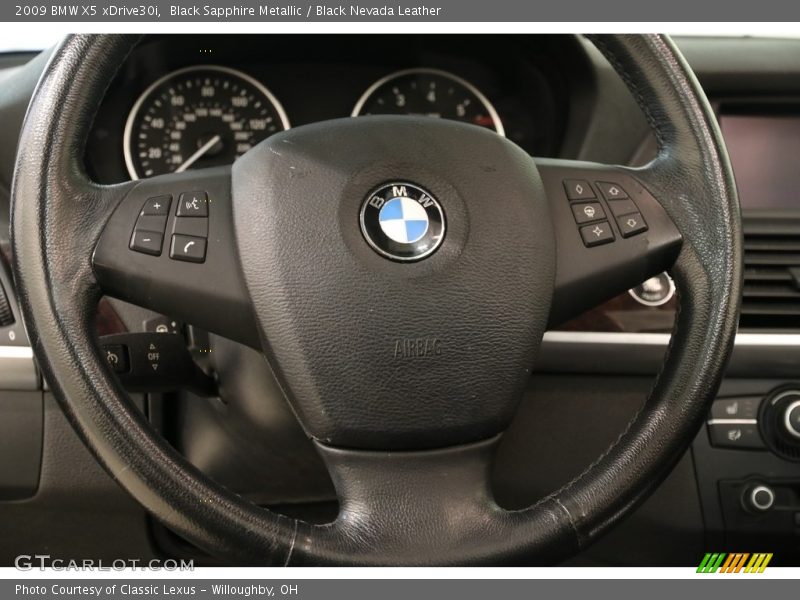 Black Sapphire Metallic / Black Nevada Leather 2009 BMW X5 xDrive30i