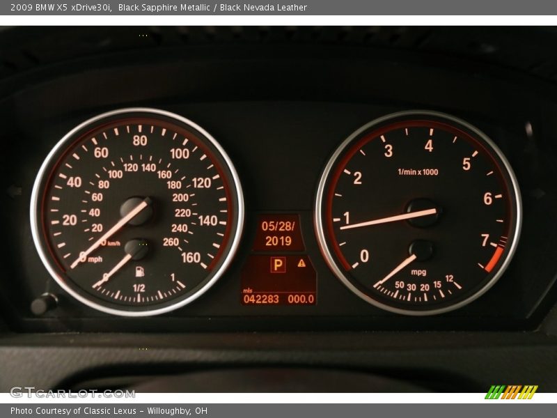 Black Sapphire Metallic / Black Nevada Leather 2009 BMW X5 xDrive30i