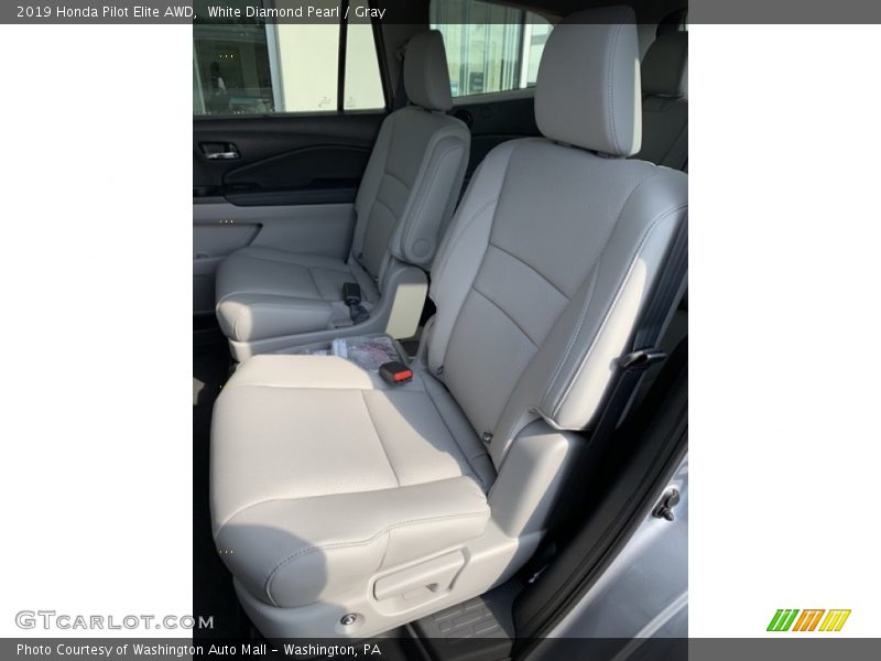 White Diamond Pearl / Gray 2019 Honda Pilot Elite AWD