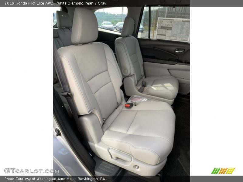 White Diamond Pearl / Gray 2019 Honda Pilot Elite AWD