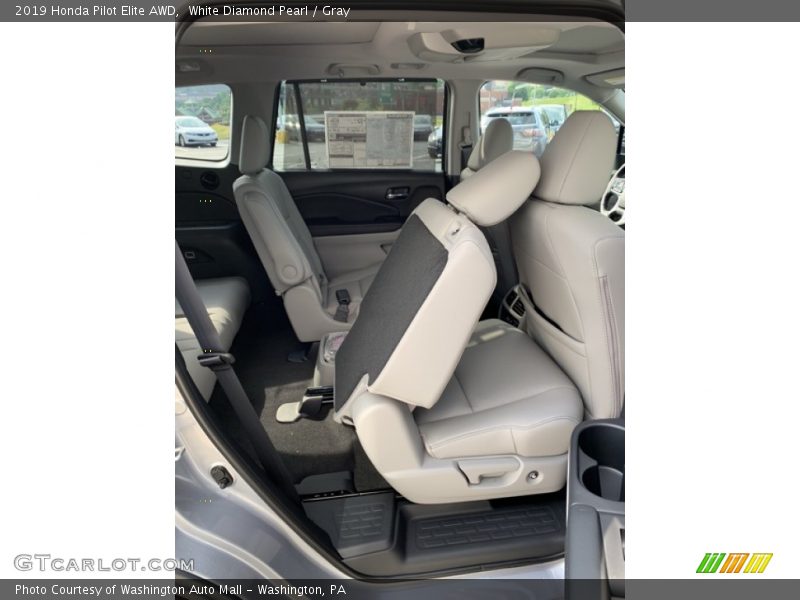 White Diamond Pearl / Gray 2019 Honda Pilot Elite AWD