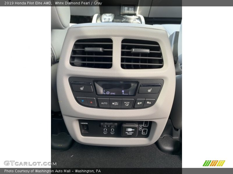 White Diamond Pearl / Gray 2019 Honda Pilot Elite AWD