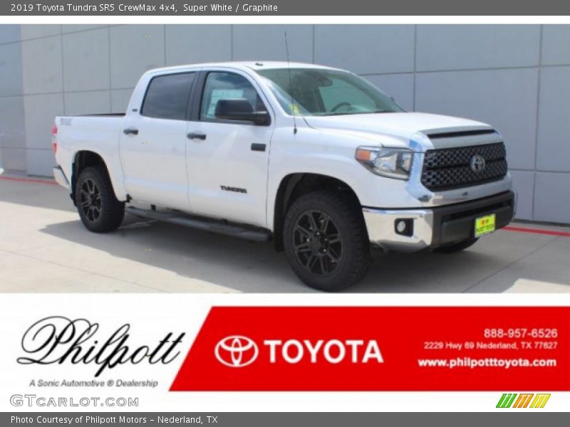 Super White / Graphite 2019 Toyota Tundra SR5 CrewMax 4x4