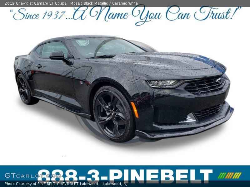 Mosaic Black Metallic / Ceramic White 2019 Chevrolet Camaro LT Coupe