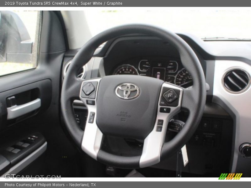 Super White / Graphite 2019 Toyota Tundra SR5 CrewMax 4x4