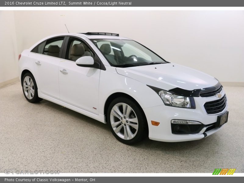 Summit White / Cocoa/Light Neutral 2016 Chevrolet Cruze Limited LTZ