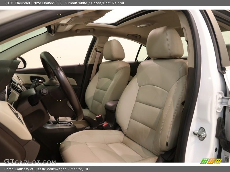 Summit White / Cocoa/Light Neutral 2016 Chevrolet Cruze Limited LTZ