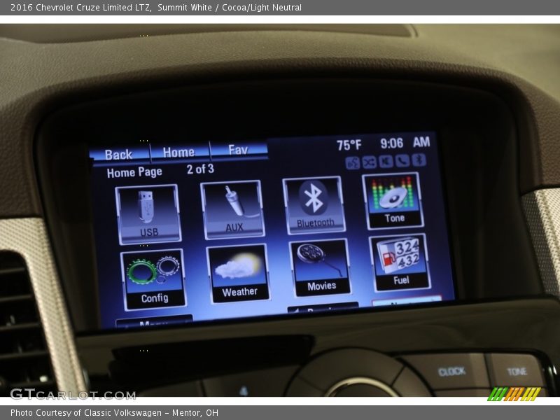 Summit White / Cocoa/Light Neutral 2016 Chevrolet Cruze Limited LTZ