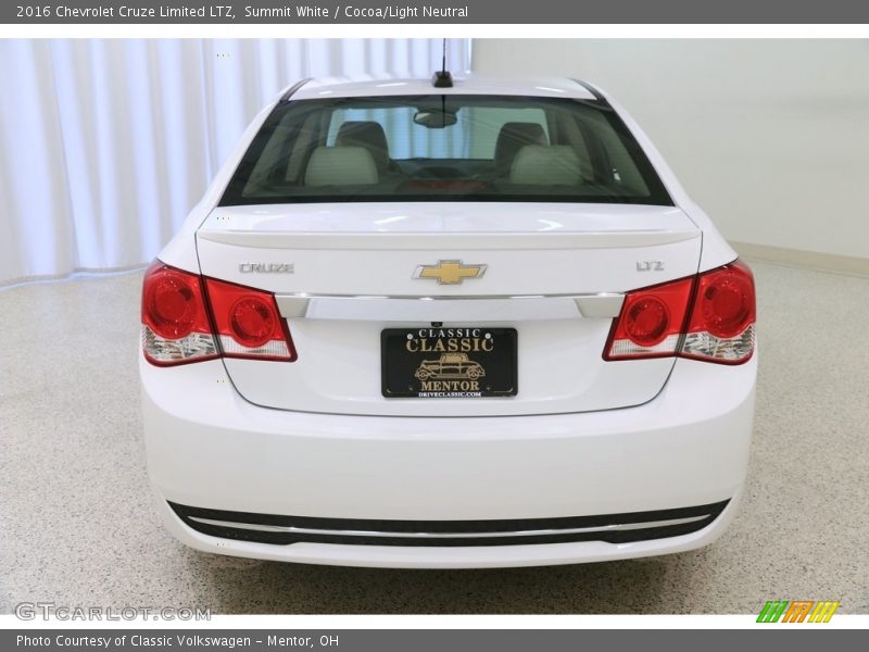 Summit White / Cocoa/Light Neutral 2016 Chevrolet Cruze Limited LTZ