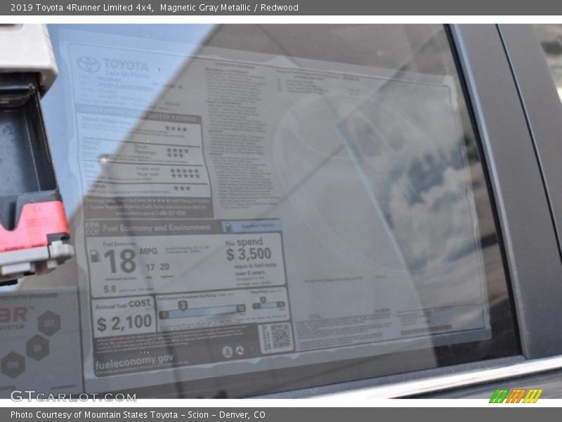 Magnetic Gray Metallic / Redwood 2019 Toyota 4Runner Limited 4x4