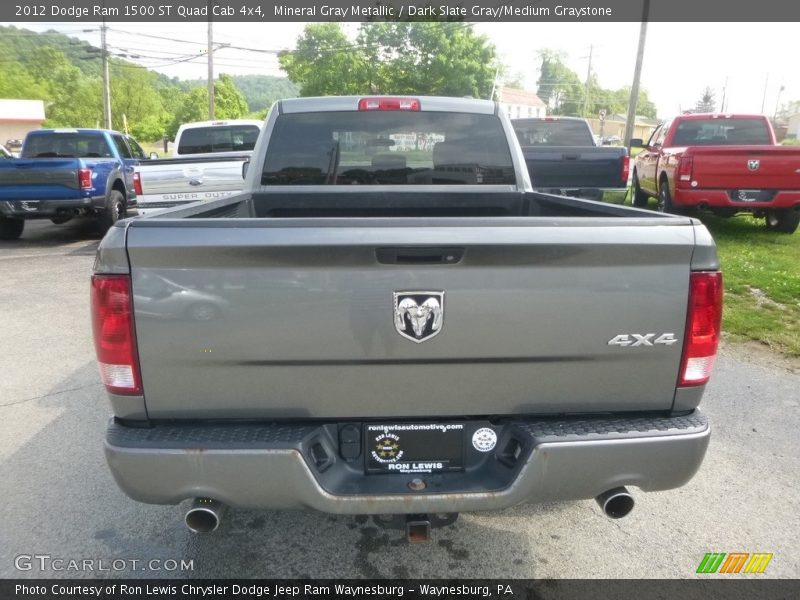 Mineral Gray Metallic / Dark Slate Gray/Medium Graystone 2012 Dodge Ram 1500 ST Quad Cab 4x4