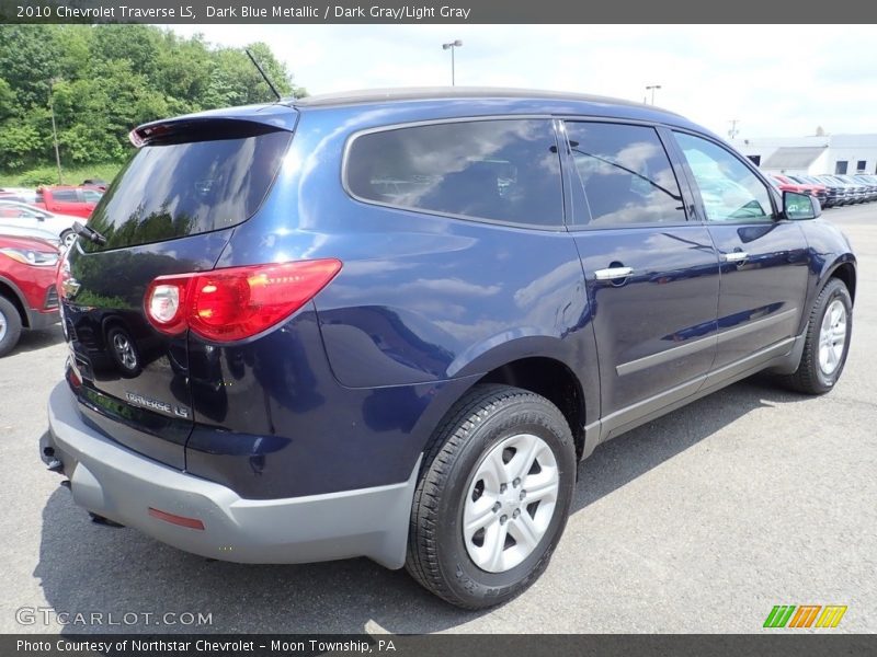 Dark Blue Metallic / Dark Gray/Light Gray 2010 Chevrolet Traverse LS