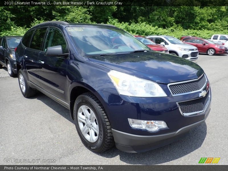 Dark Blue Metallic / Dark Gray/Light Gray 2010 Chevrolet Traverse LS