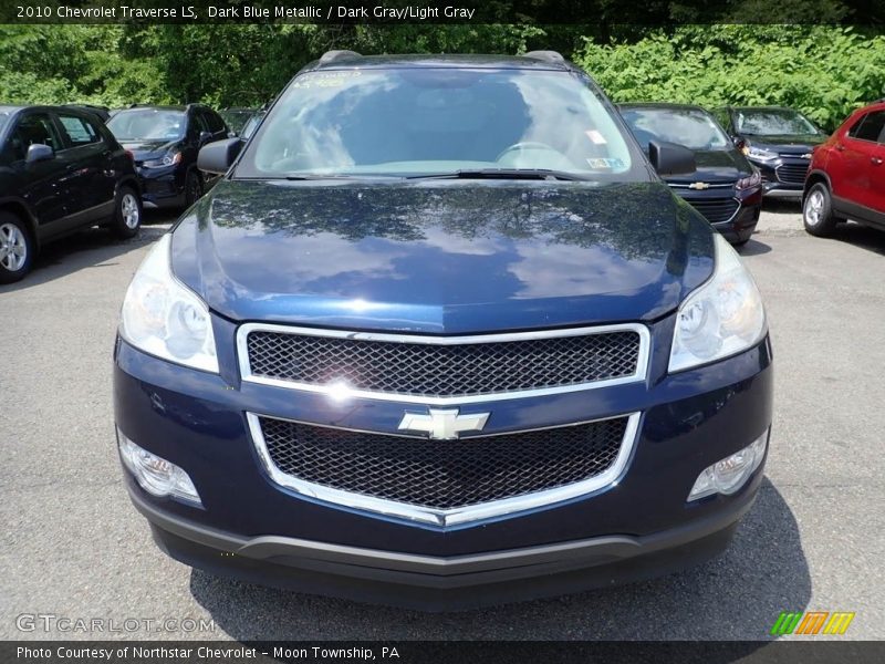 Dark Blue Metallic / Dark Gray/Light Gray 2010 Chevrolet Traverse LS