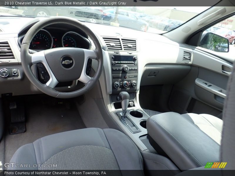 Dark Blue Metallic / Dark Gray/Light Gray 2010 Chevrolet Traverse LS