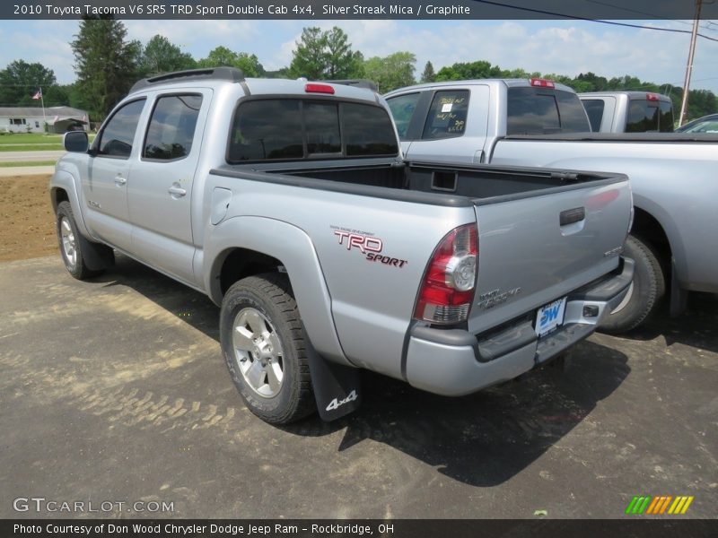 Silver Streak Mica / Graphite 2010 Toyota Tacoma V6 SR5 TRD Sport Double Cab 4x4
