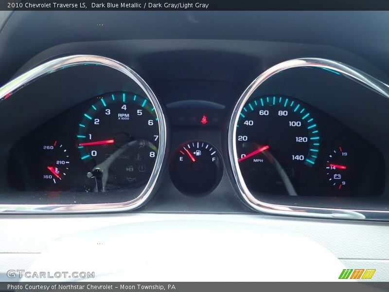 Dark Blue Metallic / Dark Gray/Light Gray 2010 Chevrolet Traverse LS