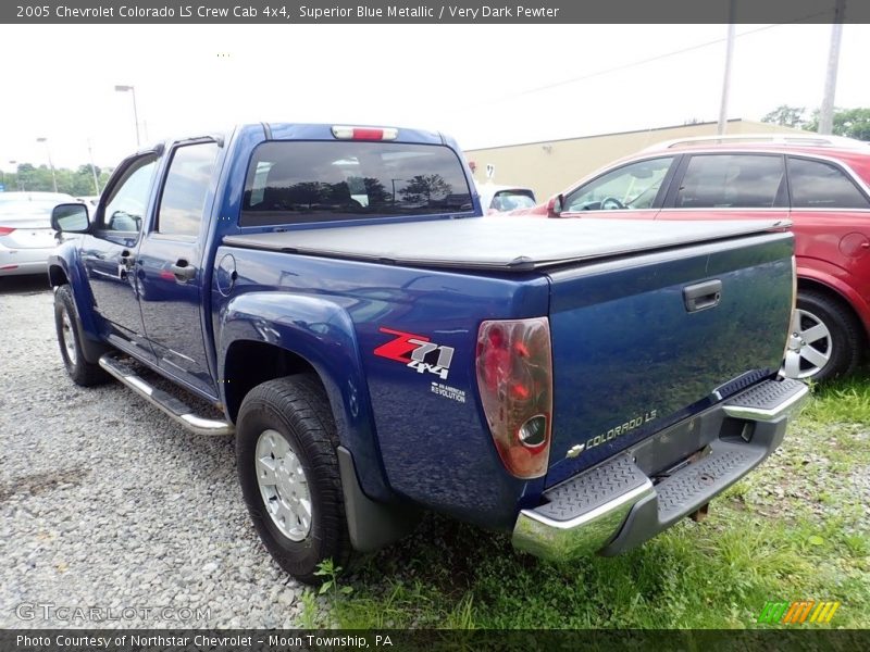 Superior Blue Metallic / Very Dark Pewter 2005 Chevrolet Colorado LS Crew Cab 4x4