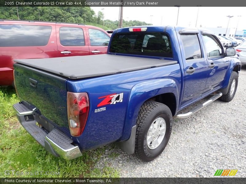 Superior Blue Metallic / Very Dark Pewter 2005 Chevrolet Colorado LS Crew Cab 4x4