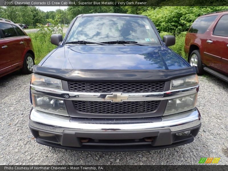 Superior Blue Metallic / Very Dark Pewter 2005 Chevrolet Colorado LS Crew Cab 4x4