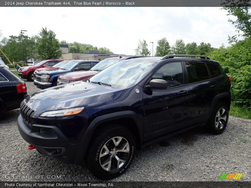 True Blue Pearl / Morocco - Black 2014 Jeep Cherokee Trailhawk 4x4