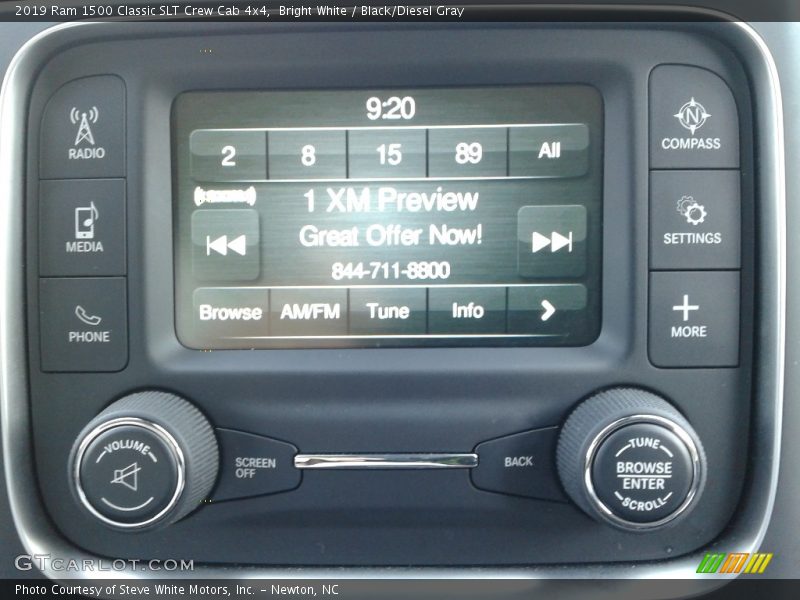 Bright White / Black/Diesel Gray 2019 Ram 1500 Classic SLT Crew Cab 4x4