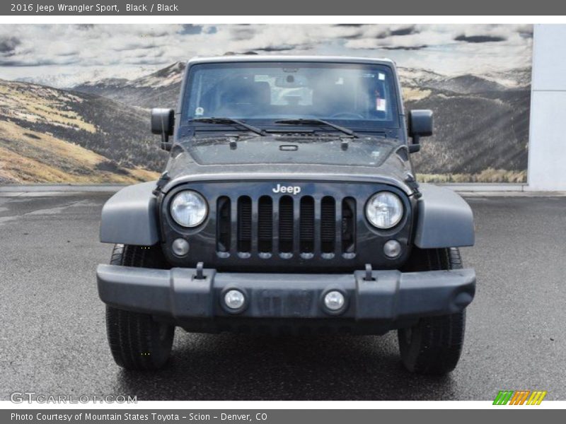 Black / Black 2016 Jeep Wrangler Sport