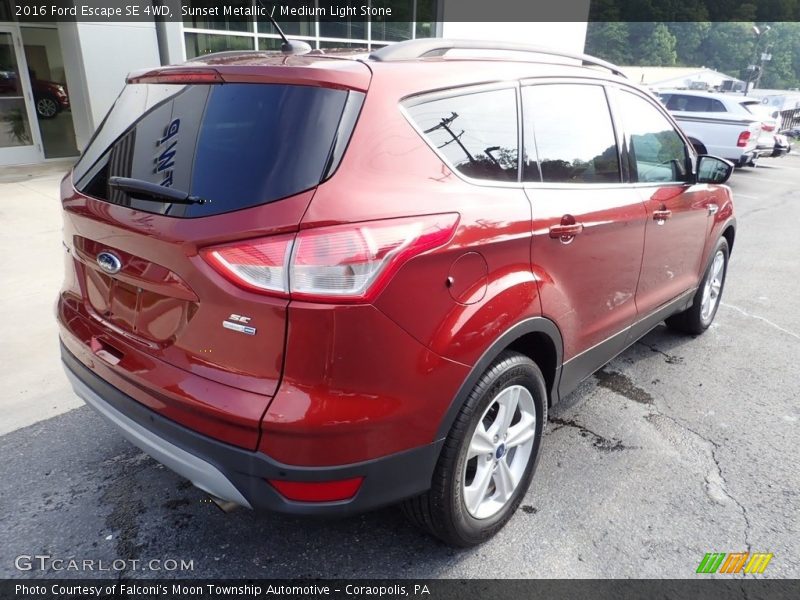 Sunset Metallic / Medium Light Stone 2016 Ford Escape SE 4WD