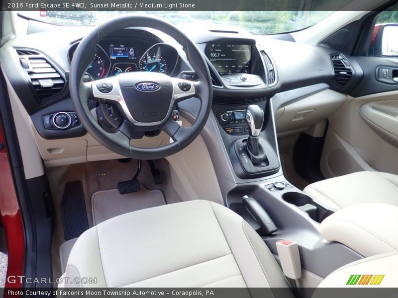 Sunset Metallic / Medium Light Stone 2016 Ford Escape SE 4WD