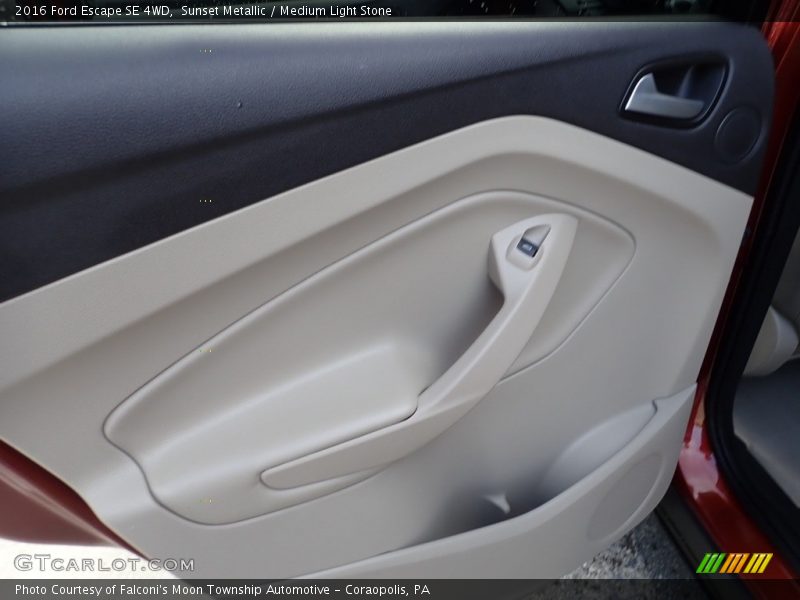 Sunset Metallic / Medium Light Stone 2016 Ford Escape SE 4WD