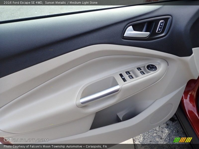 Sunset Metallic / Medium Light Stone 2016 Ford Escape SE 4WD