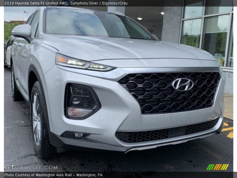 Symphony Silver / Espresso/Gray 2019 Hyundai Santa Fe Limited AWD