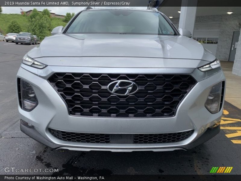 Symphony Silver / Espresso/Gray 2019 Hyundai Santa Fe Limited AWD