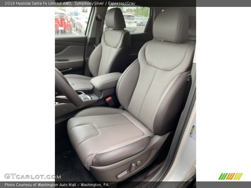 Symphony Silver / Espresso/Gray 2019 Hyundai Santa Fe Limited AWD