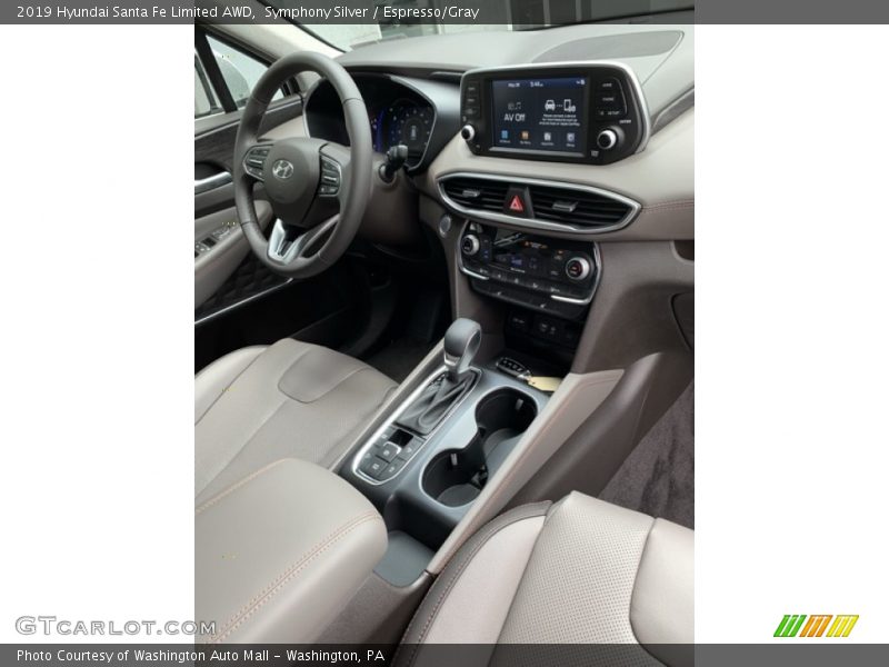 Symphony Silver / Espresso/Gray 2019 Hyundai Santa Fe Limited AWD