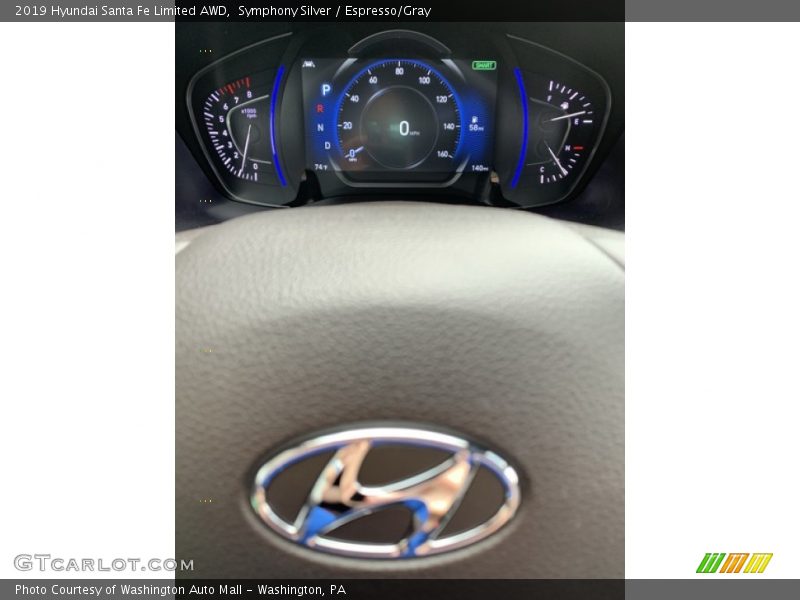 Symphony Silver / Espresso/Gray 2019 Hyundai Santa Fe Limited AWD