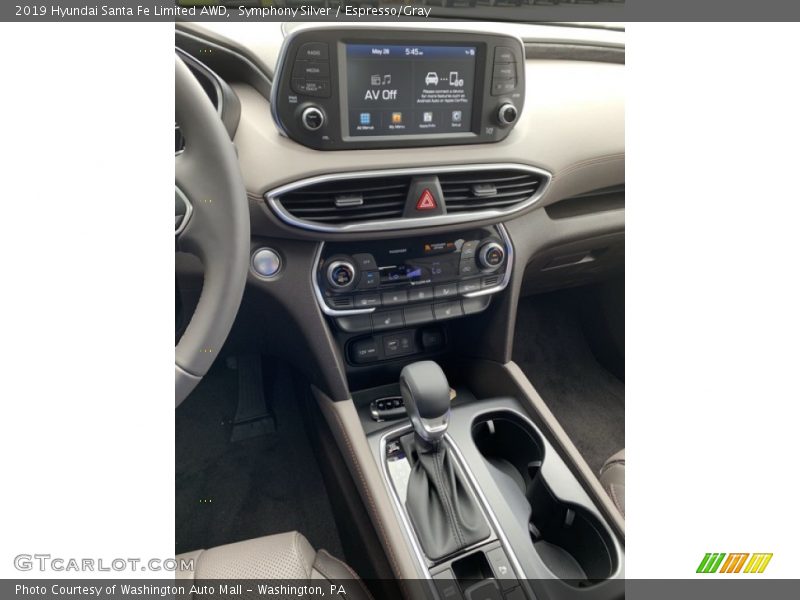 Symphony Silver / Espresso/Gray 2019 Hyundai Santa Fe Limited AWD