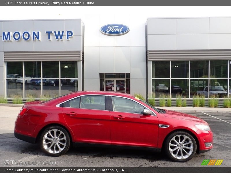 Ruby Red Metallic / Dune 2015 Ford Taurus Limited
