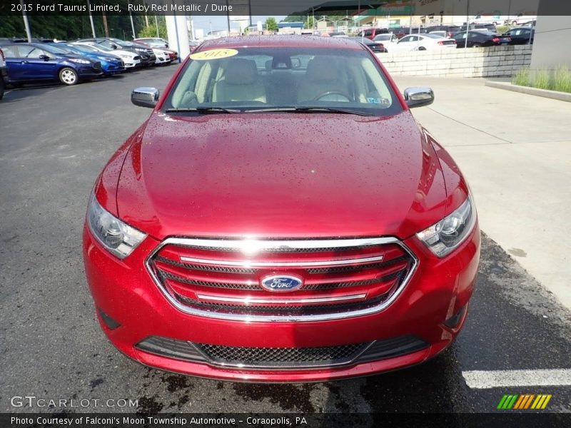 Ruby Red Metallic / Dune 2015 Ford Taurus Limited