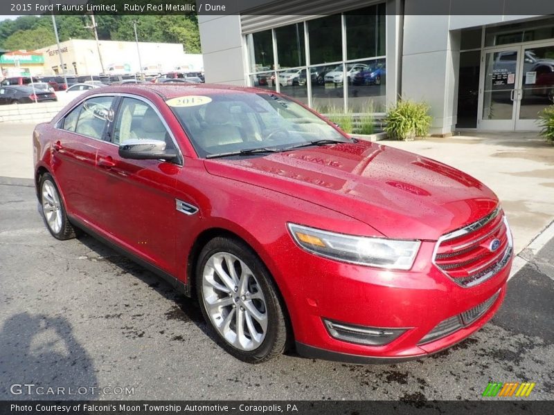 Ruby Red Metallic / Dune 2015 Ford Taurus Limited