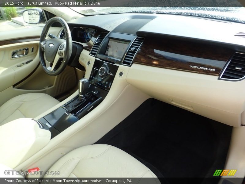 Ruby Red Metallic / Dune 2015 Ford Taurus Limited