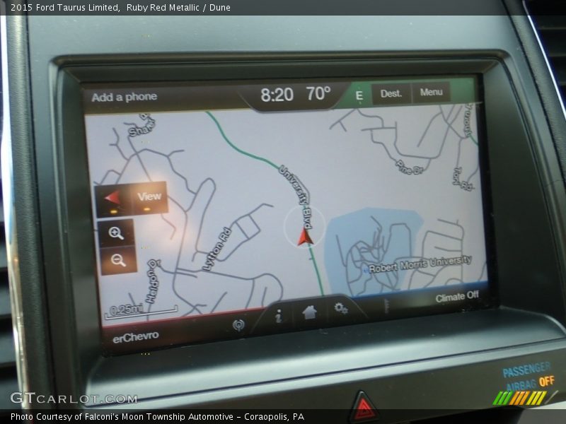 Ruby Red Metallic / Dune 2015 Ford Taurus Limited