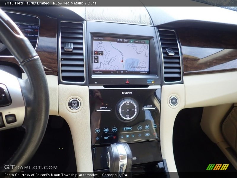 Ruby Red Metallic / Dune 2015 Ford Taurus Limited