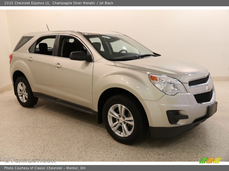 Champagne Silver Metallic / Jet Black 2015 Chevrolet Equinox LS