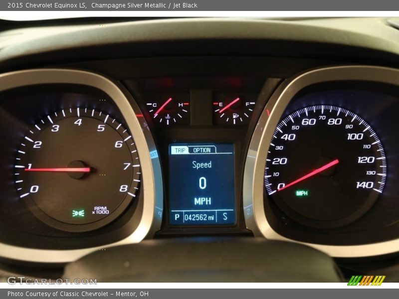 Champagne Silver Metallic / Jet Black 2015 Chevrolet Equinox LS
