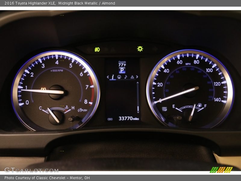 Midnight Black Metallic / Almond 2016 Toyota Highlander XLE