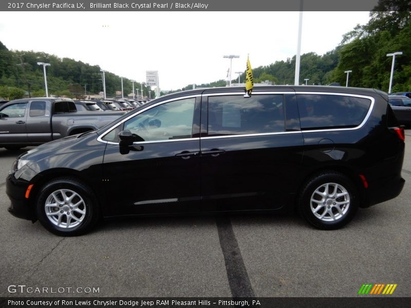 Brilliant Black Crystal Pearl / Black/Alloy 2017 Chrysler Pacifica LX